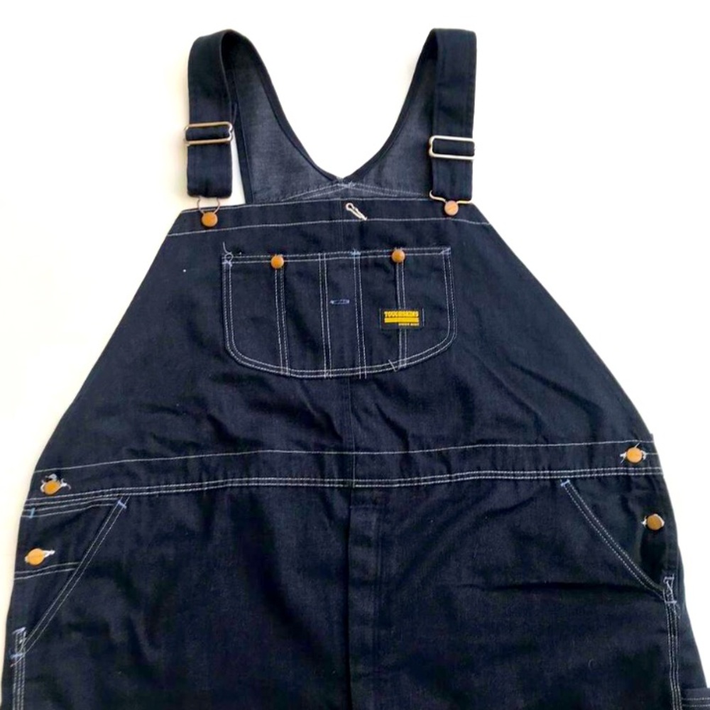 Vintage Toughskins Unisex Plus-Size Cargo Overalls